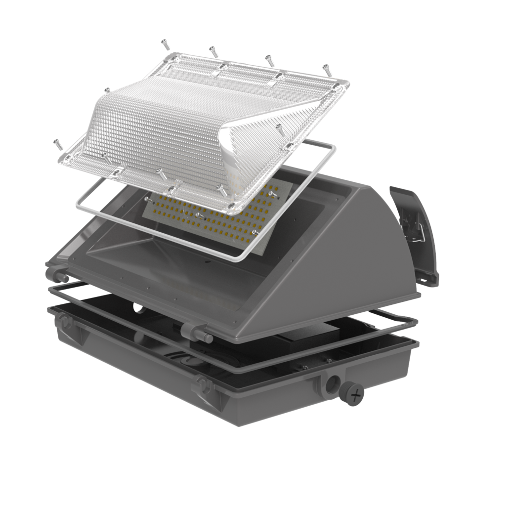 die casting aluminum led wall pack light housing skd alloy